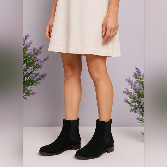 Rocco P. Hand Made Torre Saw Patrisio Women's Black Suede Chelsea boots 39.5 - Picture 1 of 12